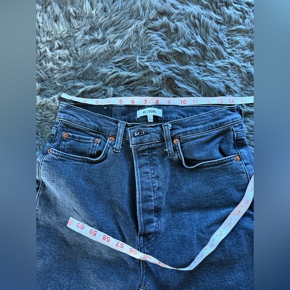 Re/Done washed black crop Jean - Picture 5 of 7